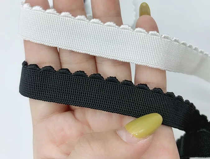 1cm Jacquard Elastic Webbing Unterwäsche Schulterriemen Bekleidung Accessoires können Gedruckt Werden Loog Elr7007