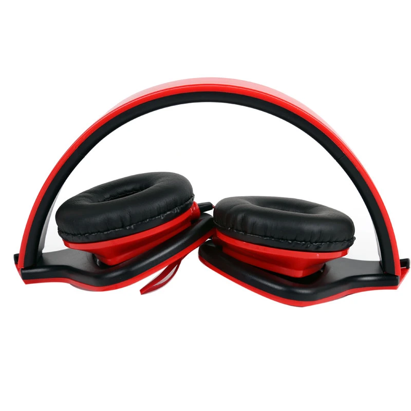 Light Weight Cheap on Ear Folding MP3 Headphone with 3.5mm Connector Flat Cable