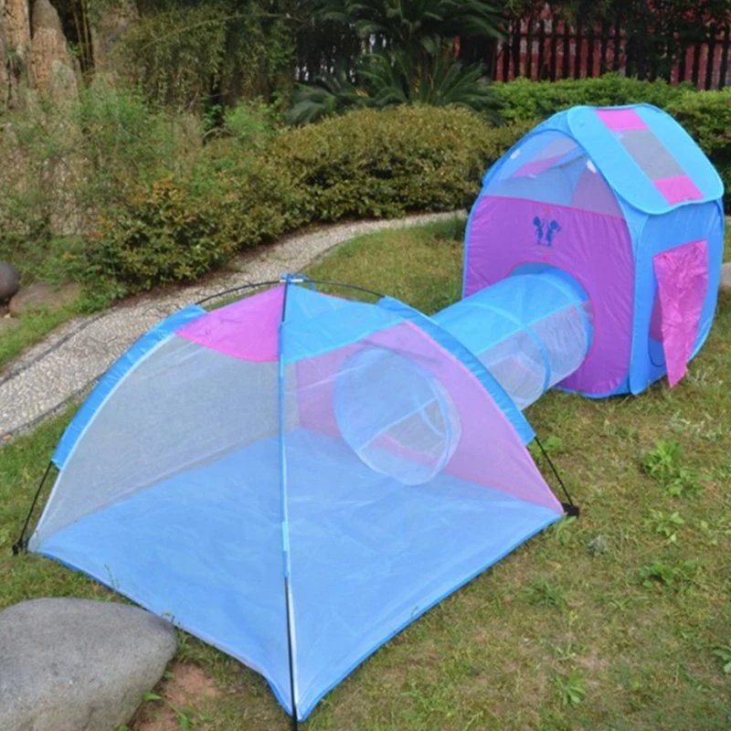 3 in 1 Kids Pop up House Play Tent with Tunnel Combo