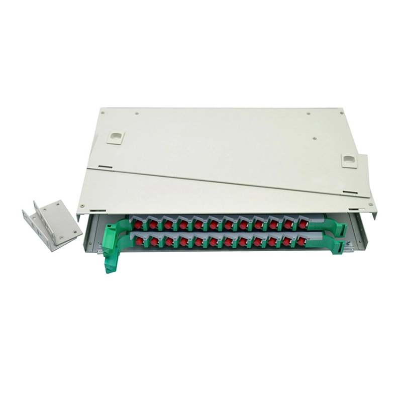 1U 19-inch 48 Core Optical Fiber Distribution Frame with Full Coupler and Optical Fiber Cable