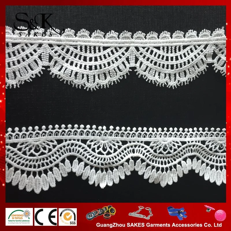 Fashion Wholesale Ivory Water Soluble Milk Silk Embroidery Lace