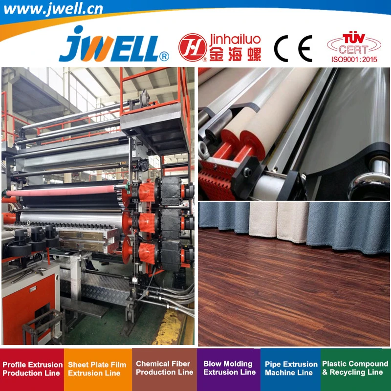 Jwell-PVC Plastic Leather Double Layers and Three Layers Recycling Agricultural Extrusion Making Machine for House with High Speed and Factory Price