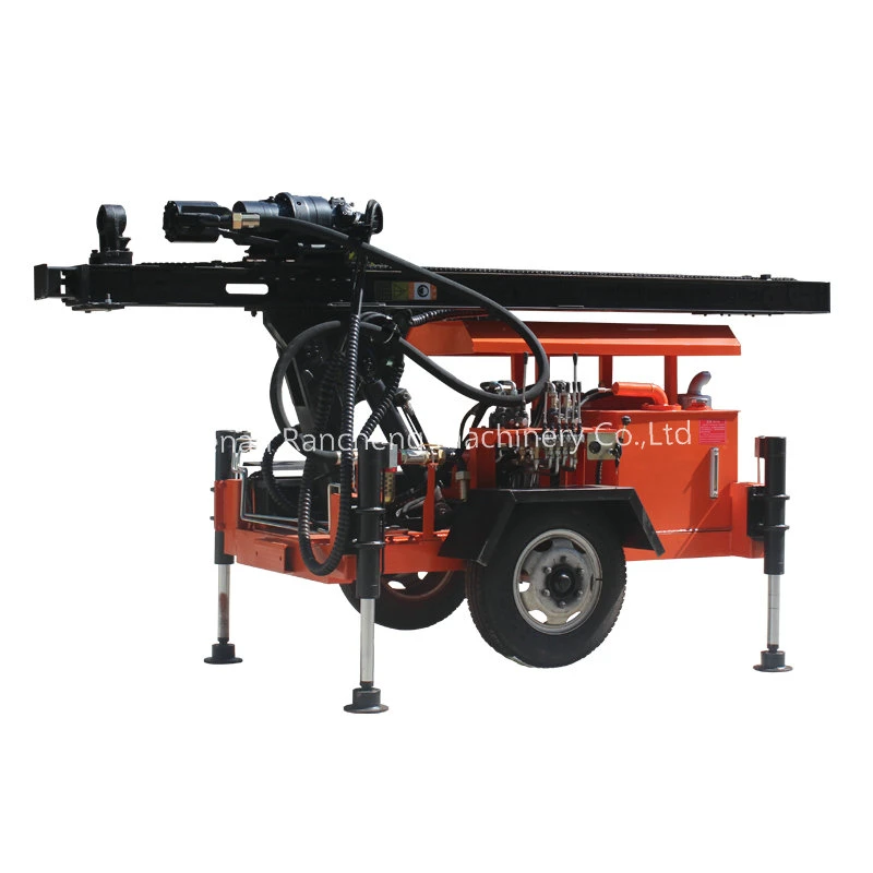 50m 80m 120m Trailer Mounted Small Water Well Drilling Machine