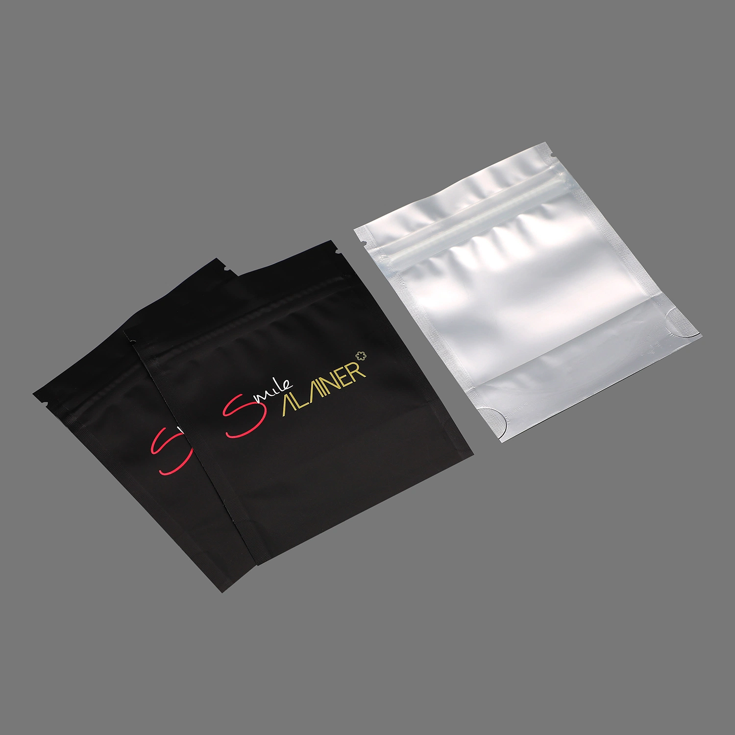 Плоская прозрачная пленка матовая черная алюминиевая упаковка для пищевых продуктов Зиплок ТрехSize Hot-уплотнительные мешки