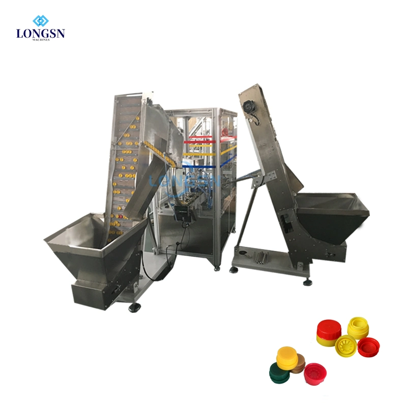 Automatic Plastic Crown Screw Tower/Sports/Oil/Flip-Top Cap Lid Assembly Combination Closing Machine