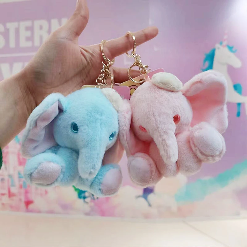 Elephant Keychain Backpack Pendant Cute Doll Small Gift Plush Toy Doll