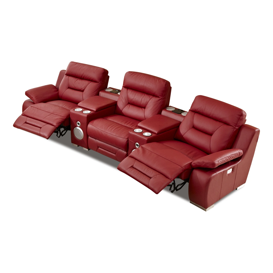 Modern Executive Furniture Home Concise Theater Recliner Leather Sofa