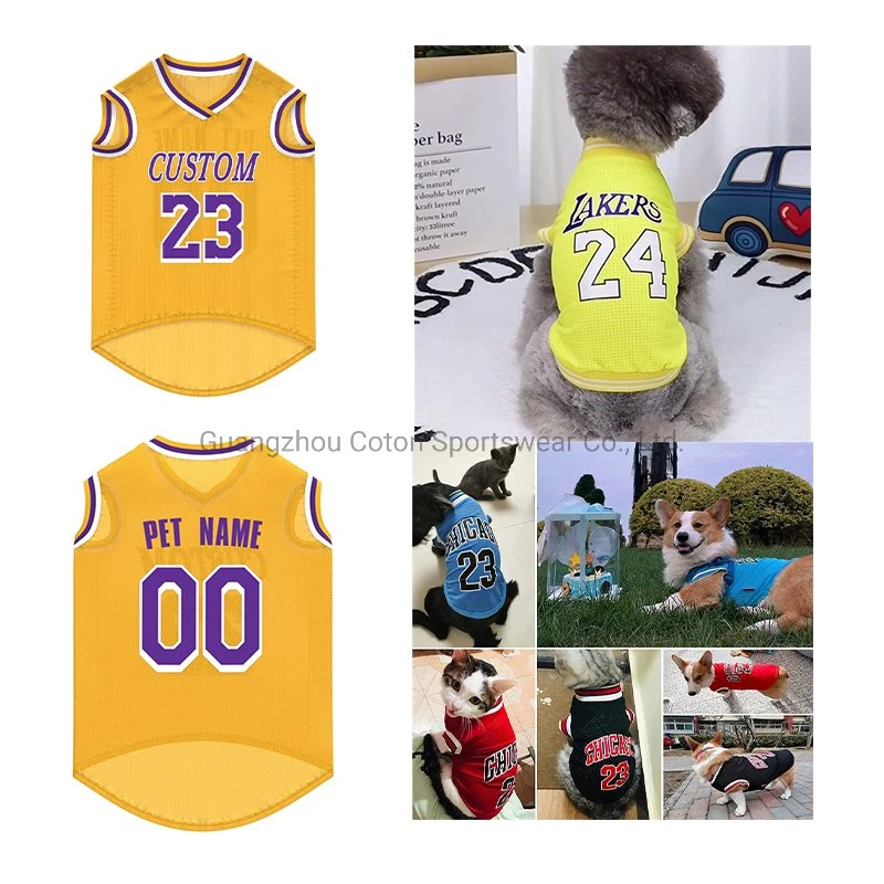 2023 Instagran Hottest Top Quality Latest Design Summer Casual Fashion Colorful Apparel Pet Dog Basketball Jersey Luxury Clothes Pet Apparel