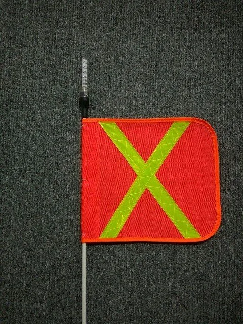 New Wholesale/Supplier Mining Safety Reflective Flag with Heavy Duty Spring Mount LED Whip