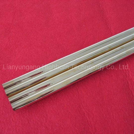 Long Time to Use Customized Heat Resistance Gold Plating Quartz Glass Twin Tube for Lamp