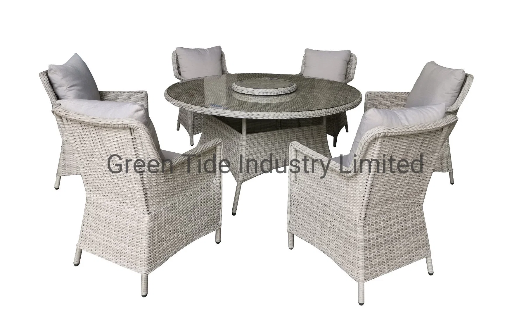 7PCS Dining Set Table & Chairs Wicker Rattan Outdoor Leisure Garden Furniture