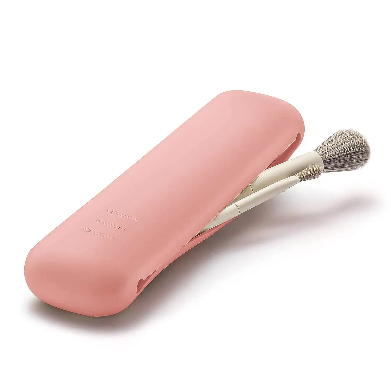 Sac de voyage personnalisé à pinceaux de maquillage en silicone magnétique souple Étui de support de brosse à maquillage pour le rangement cosmétique