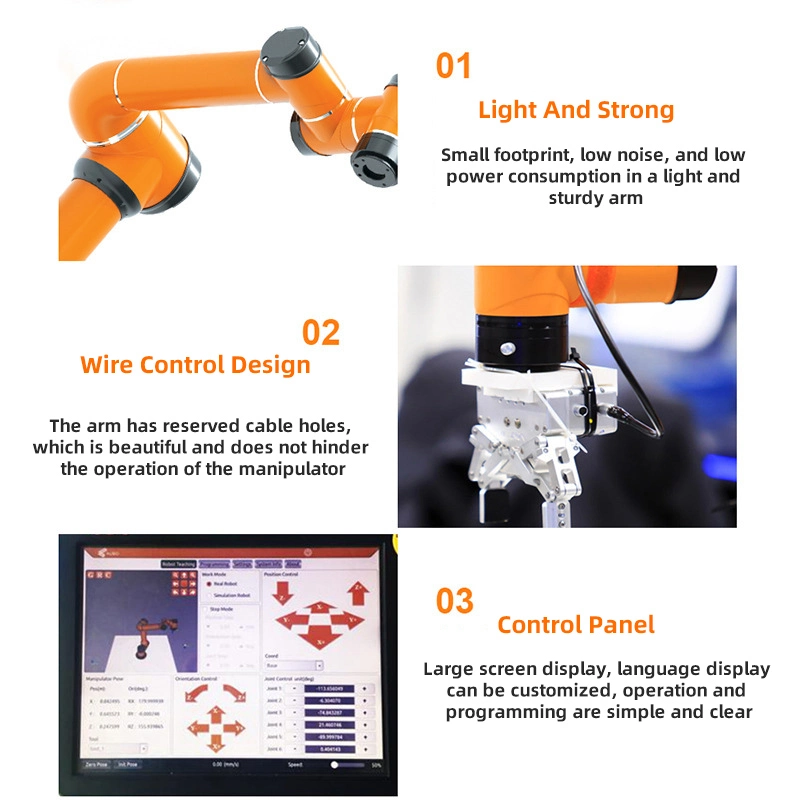 High quality/High cost performance  Industrial Robot Arm 6 Axis OEM Cobot Arm Collaborative Robot