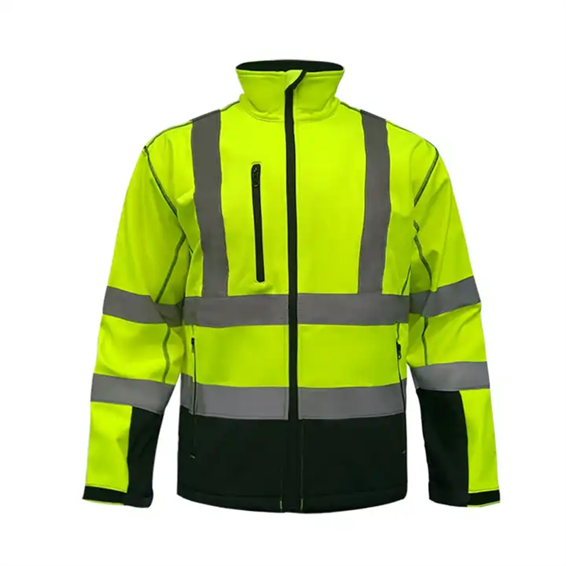 Custom Logo Outdoor Fluorescent Invierno High Visibility Hoodie Trajes de trabajo Chaqueta Safety Hi Vis para hombre