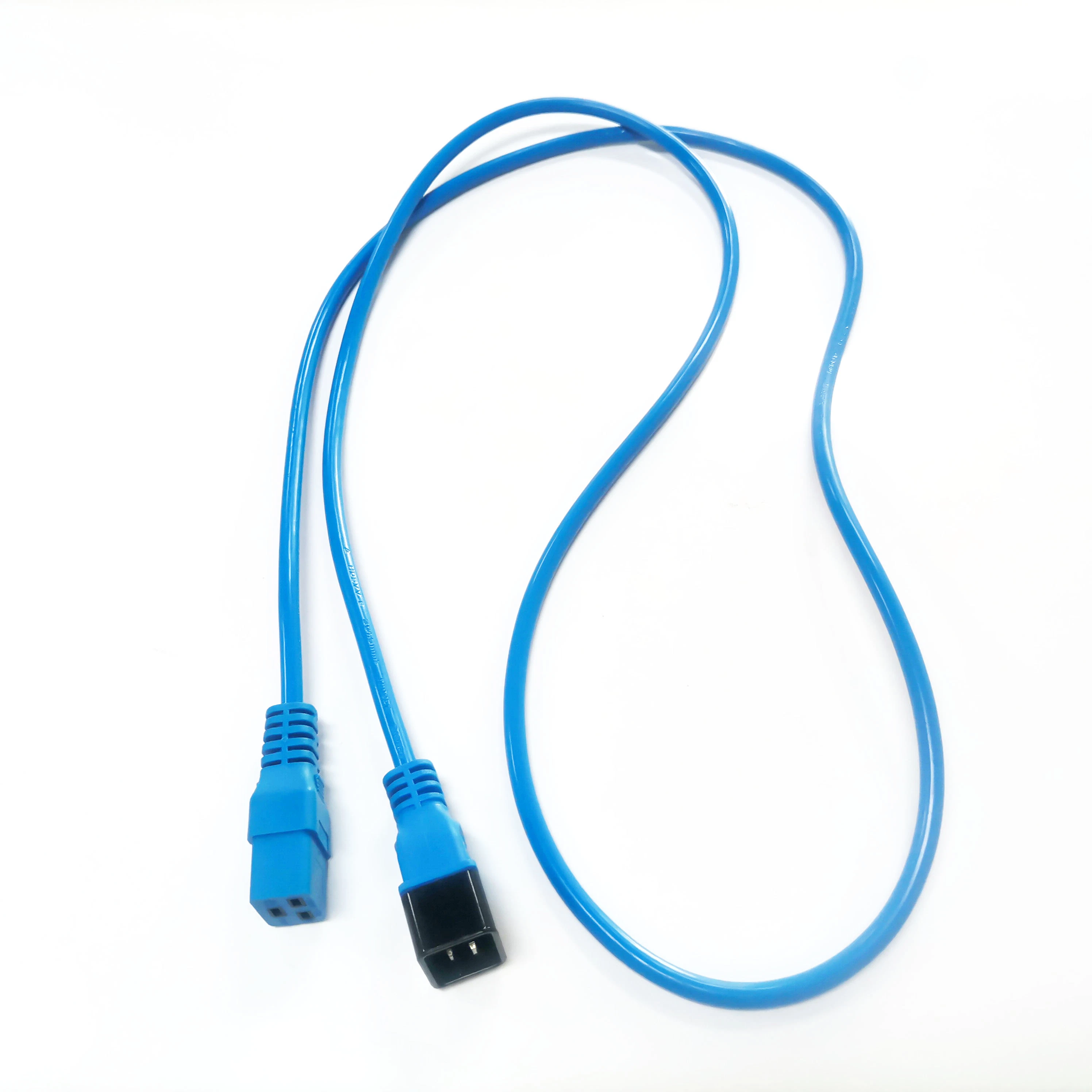 Blue 1.8m C19 to C20 Power Cord H05VV-F 3X1.5mm2 TUV Certified Cable