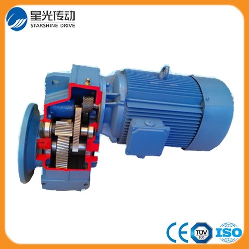 Parallel Shaft Helical Gearmotor with Three Phase Dual Voltage Motor