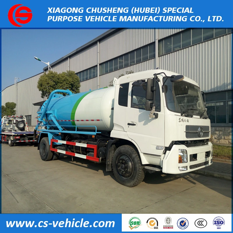 Dongfeng Sewer Cleaning Truck 8000L Vacuum Fecal or Sewage Suction Truck