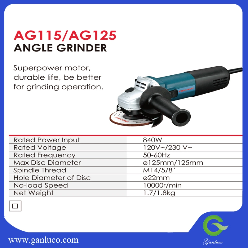 Electric Power Tools 720W 115mm / 125mm Angle Grinder AG1157 /AG1257