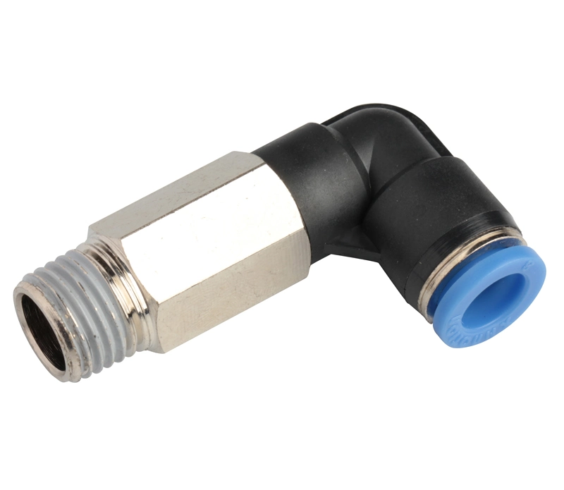 Xhnotion - Pneumatic Push in Extended Male Elbow BSPP Thread Air Hose Fitting with 100% Tested