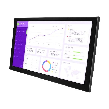 15.6 Pouces IPS1366*768 HDMI VGA AV BNC Écran Tactile Résistif Boîtier Métallique TFT Monté au Mur Moniteur LCD OEM ODM Industriel d'Usine