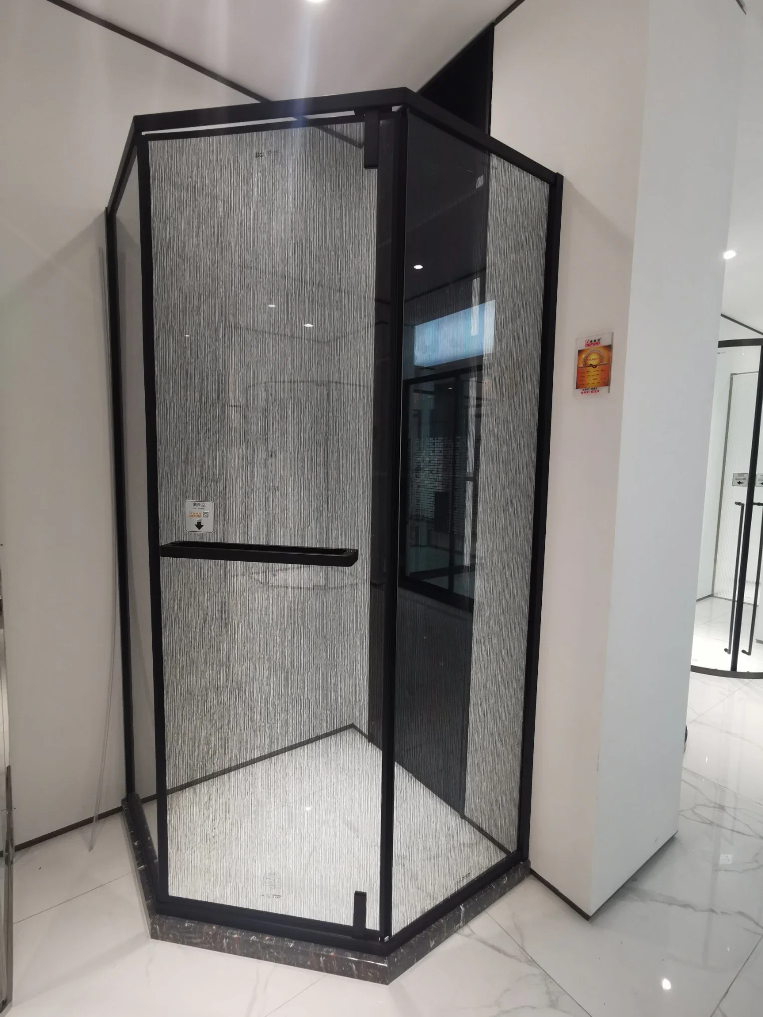 2 Sided Pivot Glas Duschkabine Einteiler Raum Badezimmer Gehärtetes Duschkabine Mit Glastür
