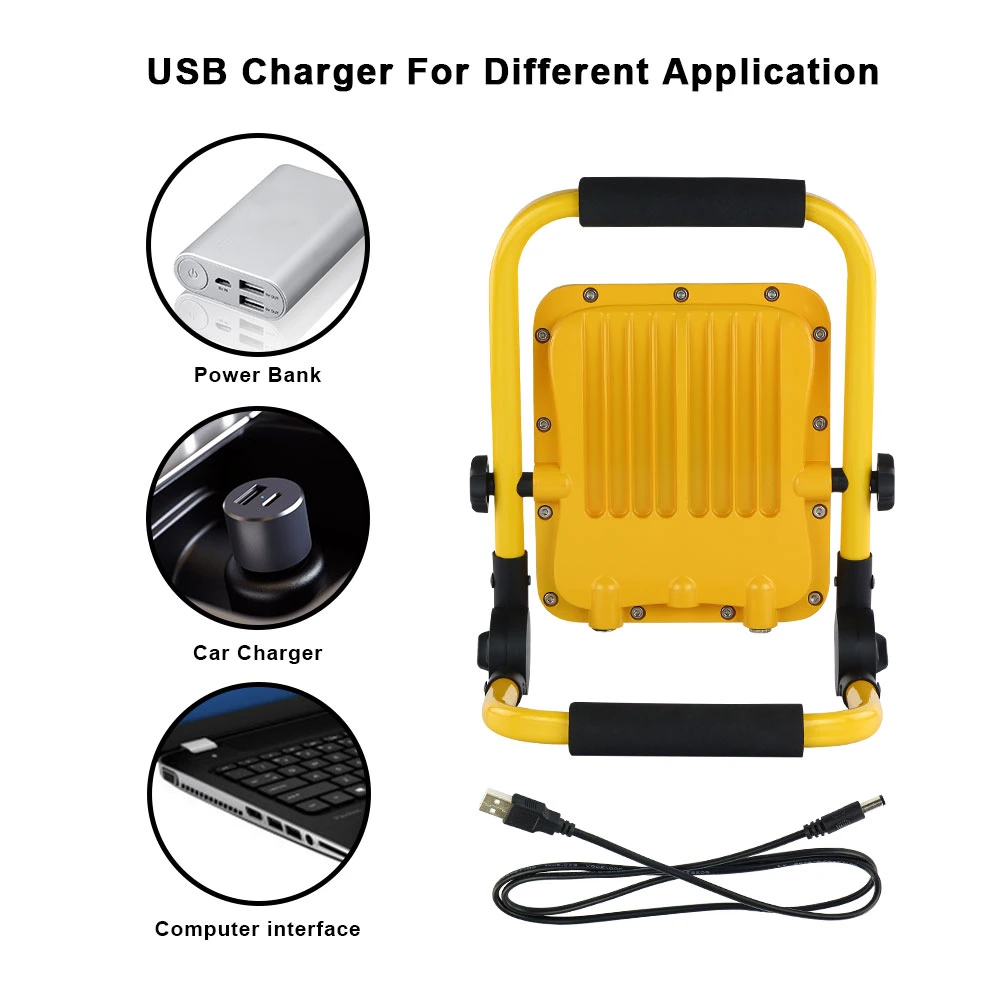 Portable Recharger Lights Explossion Proof 30W 12V LED COB Rechargeable Work Light