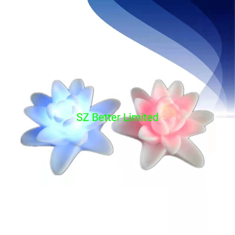 LED Colorful Floating Lotus Night Light Water Sensor LED Floating Lotus Candle