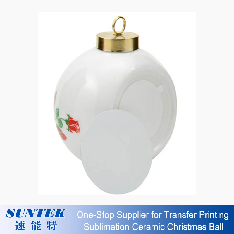 Blank Sublimation Christmas Bauble Christmas White Ceramic Ornament