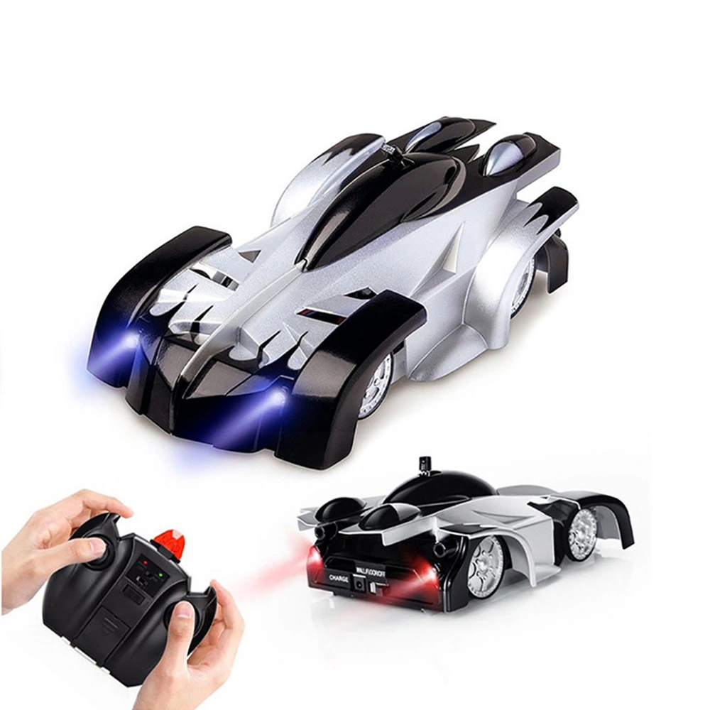 360 Degree Rotation Stunt Toy Racing Car Model Rechargeable USB Remote Control Wall Climbing Car with Light for Kids