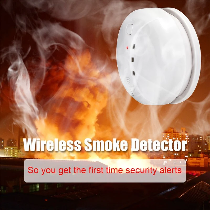 Detector del sensor de humo 433MHz Hogar Inteligente de Movimiento en el exterior del sensor de seguridad contra robo de Alarma de Incendio