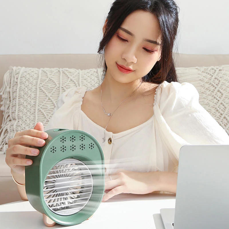 Portable Air Cooler Fan USB Rechargeable Desktop Water Cooling Fan