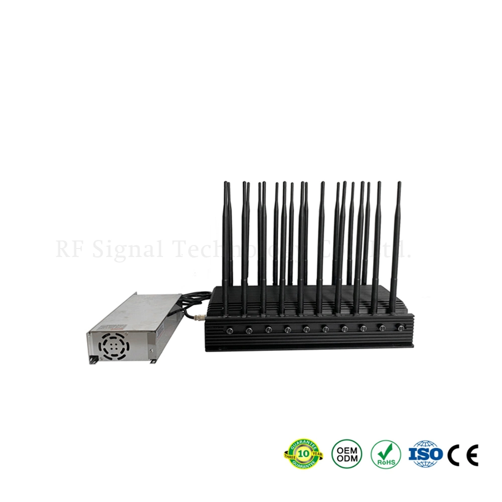 RF Signal Desktop Bands Universal GPS WiFi Mobile Phone 50-150 Meters Signal Jammer