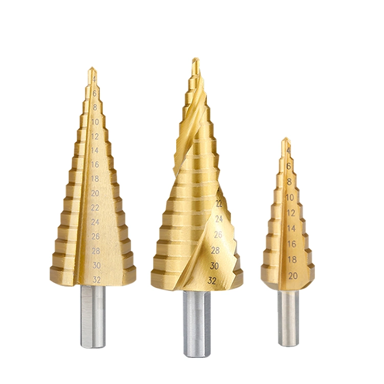 Weix HSS Step Drill Bit Power Tools Metal High Groove Speed Steel Wood Hole Cutter Cone Drill Bits for Metal and Stainless Steel Drilling