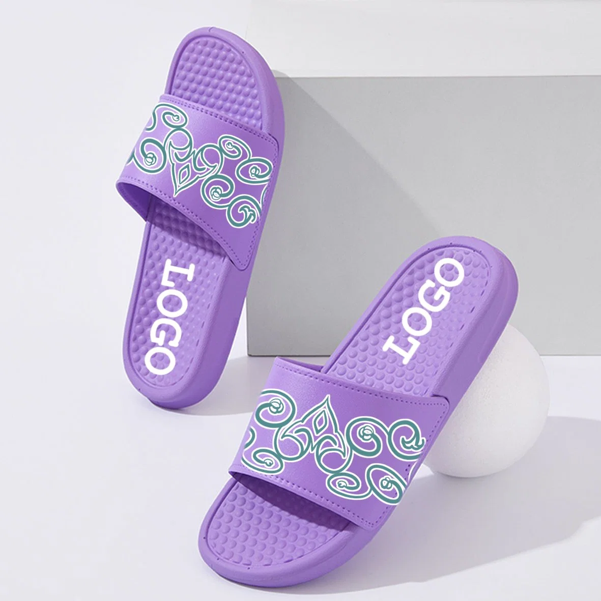 Custom Printed Logo Summer Sandals and Slippers Household Unisex Women Slippers for Daily Life