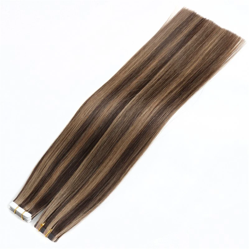 Double Side Tape in Human Hair Extensions Straight or Wavy Black/Brown/Blonde/Ombre Colors