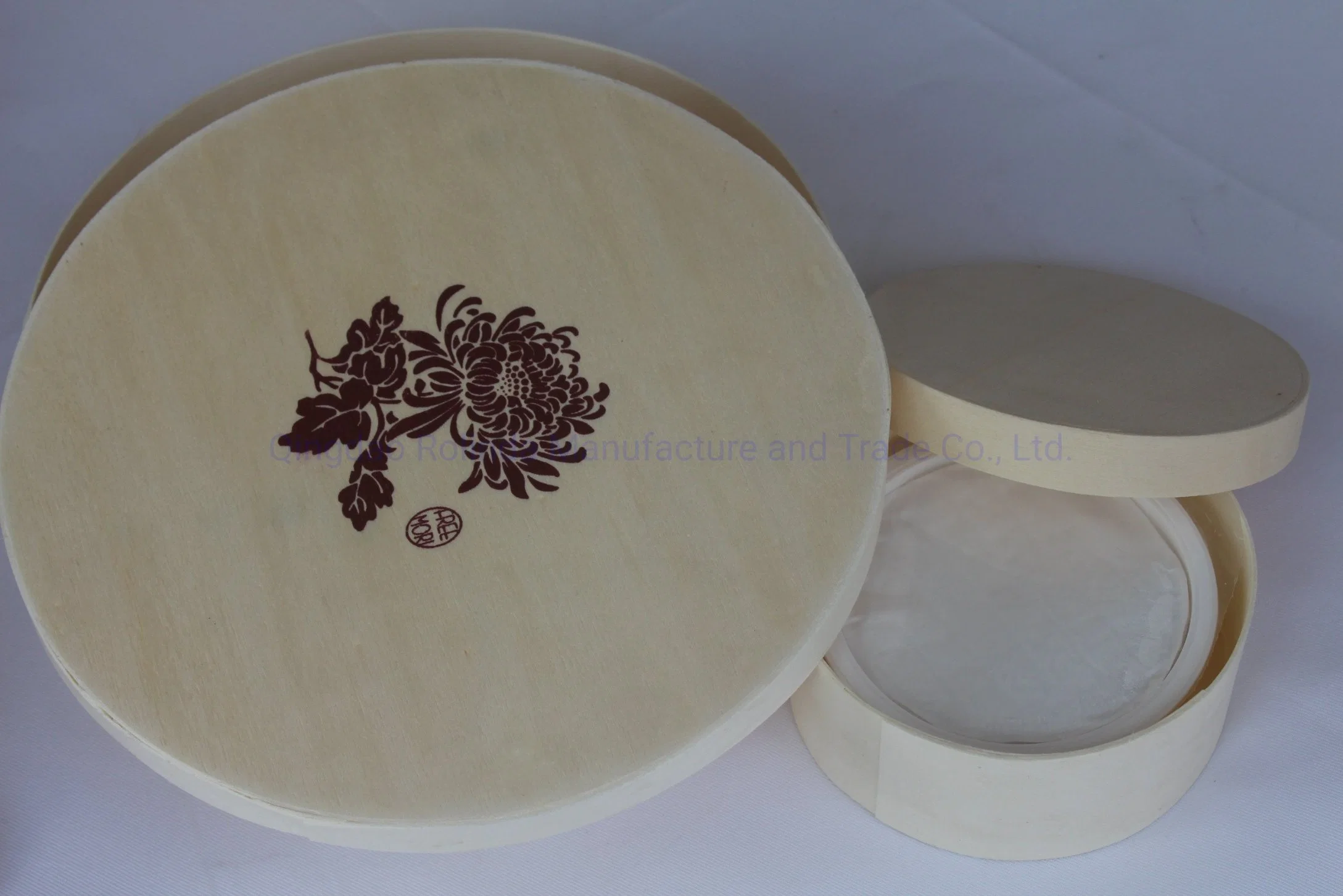 Whole Sale Custom Size and Shape Small Round Rectangle Square Heart Shape Wood Veneer Mache Cheese Boxes with Lids