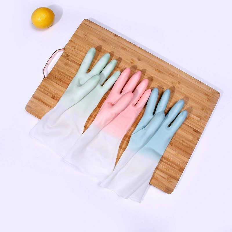 Durable High Quality Rubber Palm Latex House Hold Kitchen Cleaning Gloves, Factory Directly Sale, Comfortable to Use