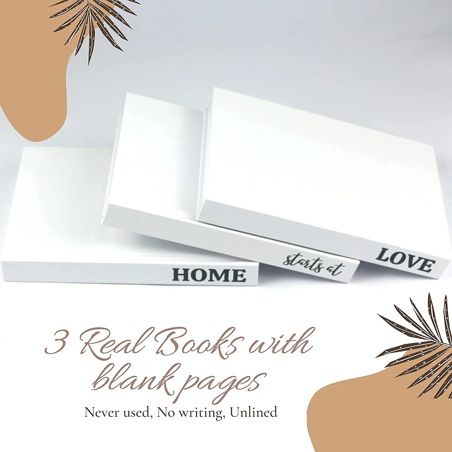 Custom White Color Hardcover Blank Decorations Book for Home, Office