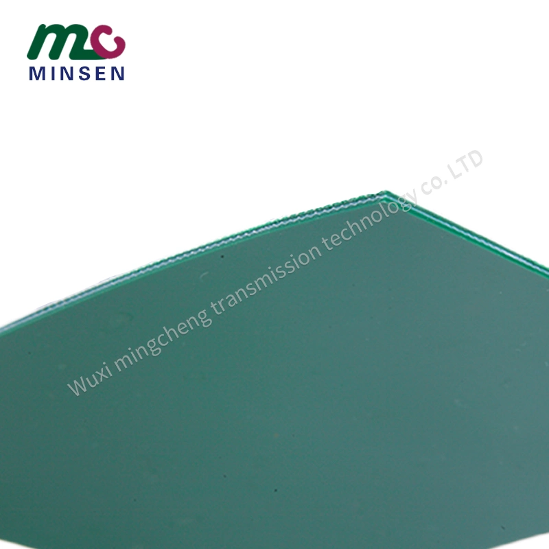 Precio Mayorista/Proveedor de PVC de tamaño personalizado/PU/transportador de cinta de color verde oscuro para el transporte de máquinas