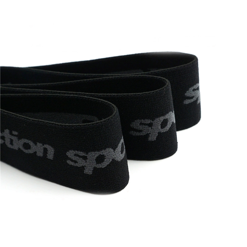 Free Sample Custom Made Logo Woven Nylon Jacquard Webbing Elastic Webbing