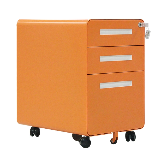 Under Desk 3 Drawer Cabinet Small Mobile Storage Cabinet Movable Mobile Pedestal