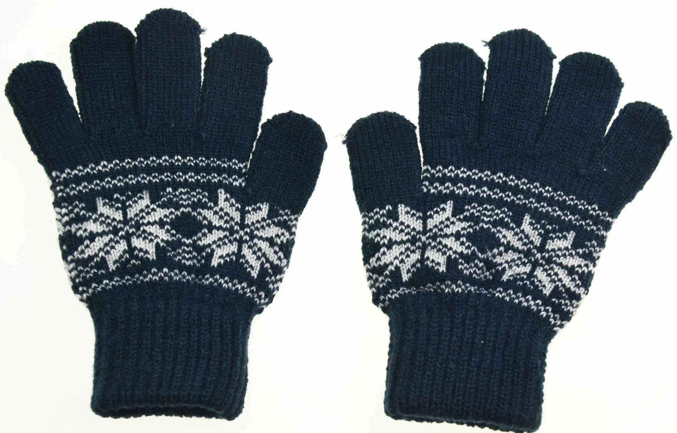 Guantes de punto para adultos con patrón acrílico de jacquard BSCI