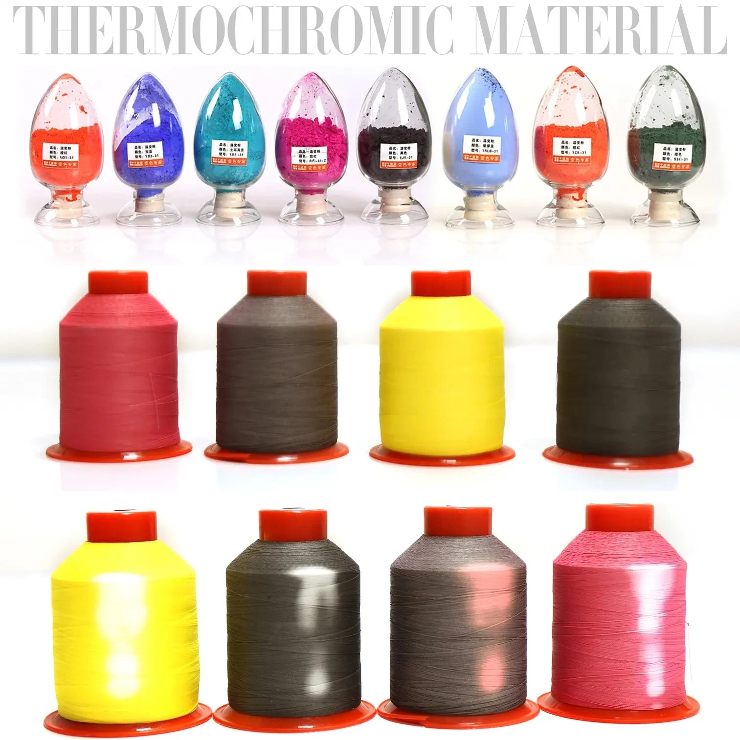 Temperature Sensitive Thermochromic Color Changing Polyester Embroidery Thread 150d/2