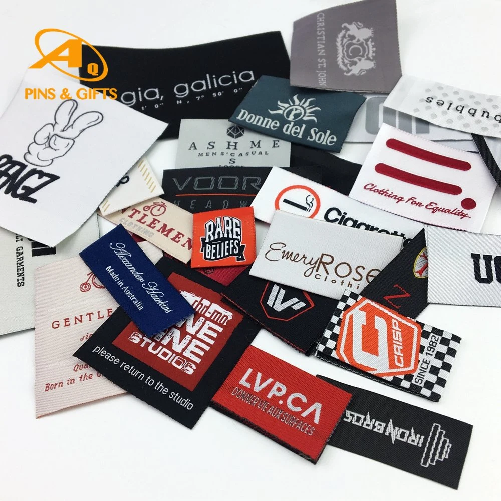 Accesorios de ropa de logotipo personalizado de atención privada de la zapata de la transferencia de calor PVC TPU PU de caucho de silicona de la etiqueta de marca de vaqueros de cuero de tamaño de paño de tela tejida de metal Las etiquetas de prendas de vestir