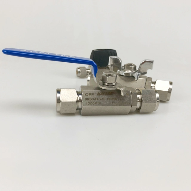 Stainless Steel SS316 High Pressure 1000 Psi 1/4inch Male Ball Valve Butterfly Handle