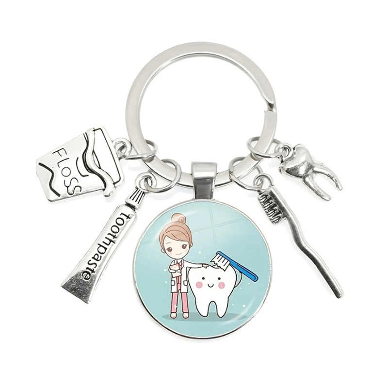 Lk-S24 Dental Clinic Crafts souvenir Instrument Key Chain Promotional Gifts Set