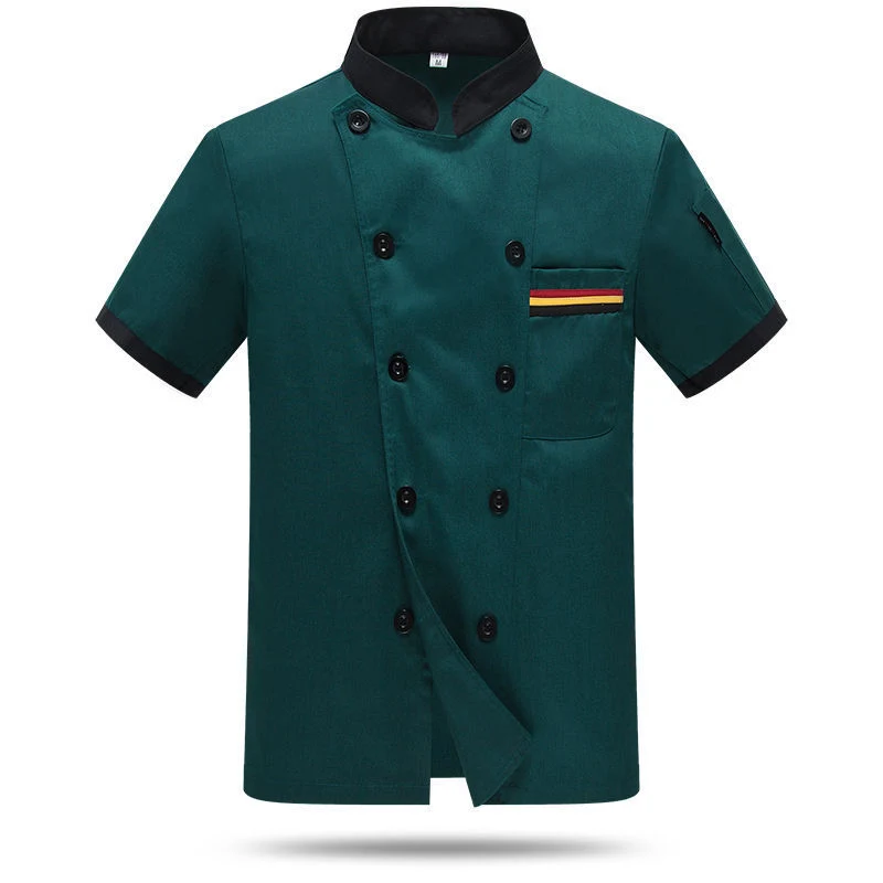 Short Sleeve Chef Clothes Uniform Restaurant Cooking Chef Work Clothes