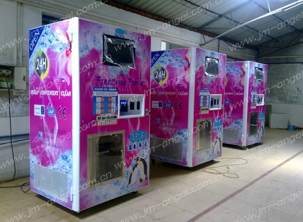 Ice Cube Making Auto Bagging Maker Machine Coin Operated Ice Vending Machines