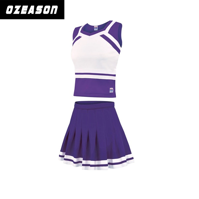 Factory Cheap Wholesale/Supplier Women Cheer Costume for Basketball Competition Blank Color Cheerleading Uniform