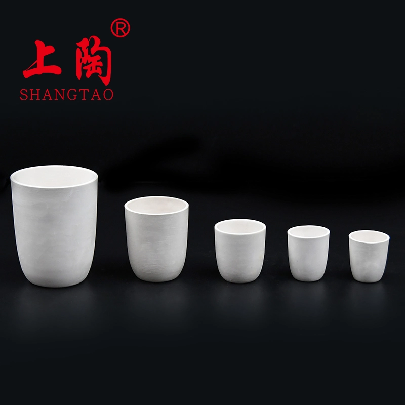 High Temperature Laboratory Calcium Oxide Stabilized Zirconia Ceramic Refractory Ceramic Crucible